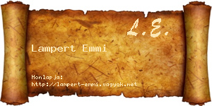 Lampert Emmi névjegykártya